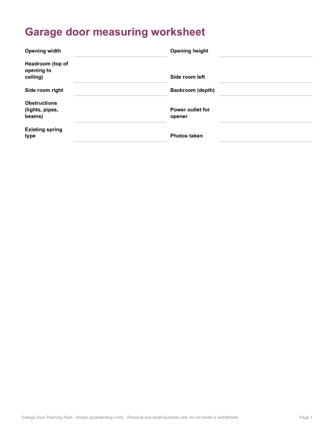 Preview of the first page of Measuring worksheet (PDF/DOCX)